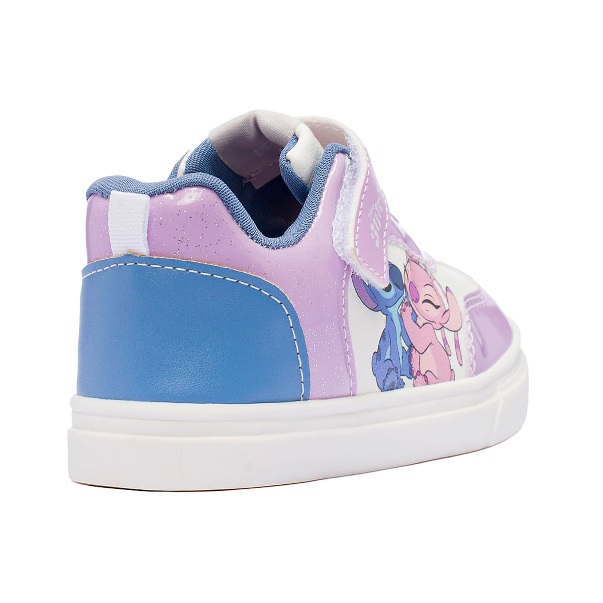 Tênis infantil Disney Stitch com detalhes em velcro e solado antiderrapante